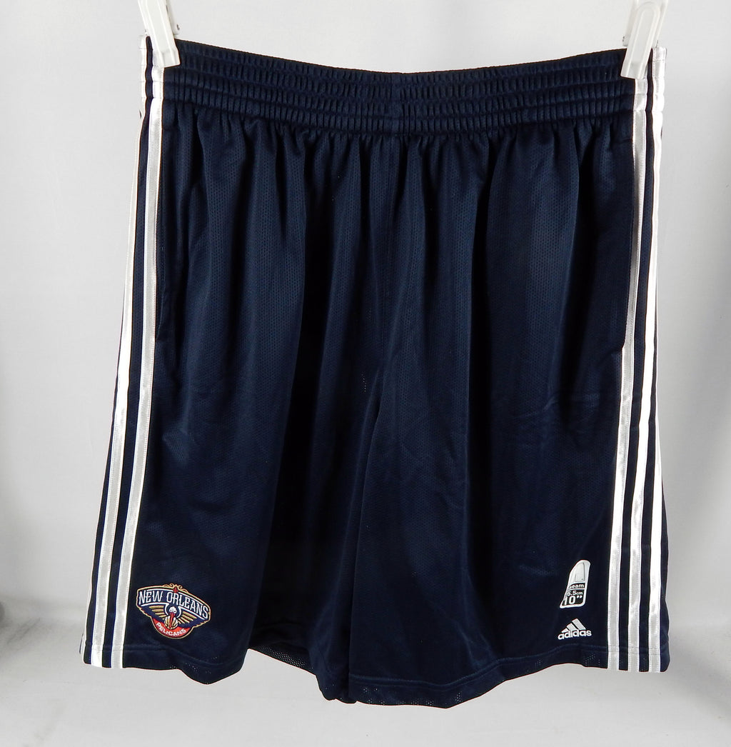 2012-13 New Orleans Pelicans Team Issued Navy Training Shorts XL DP73942