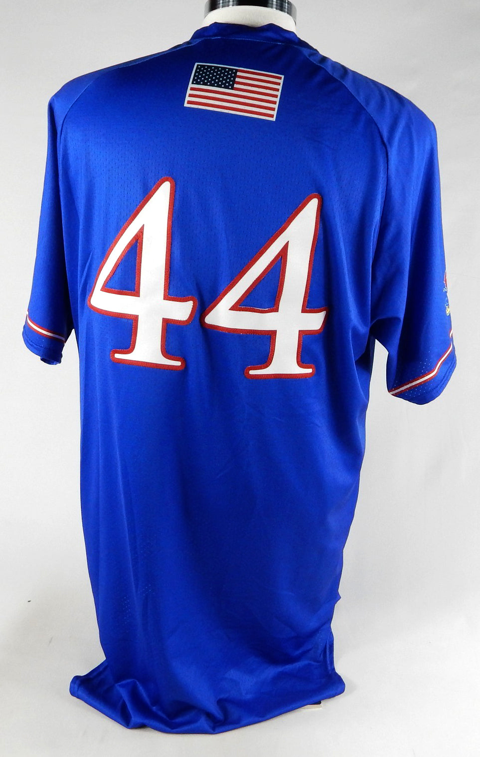 Kansas Jayhawks #44 Game Used Blue Jersey Baseball 42 092 Pic2