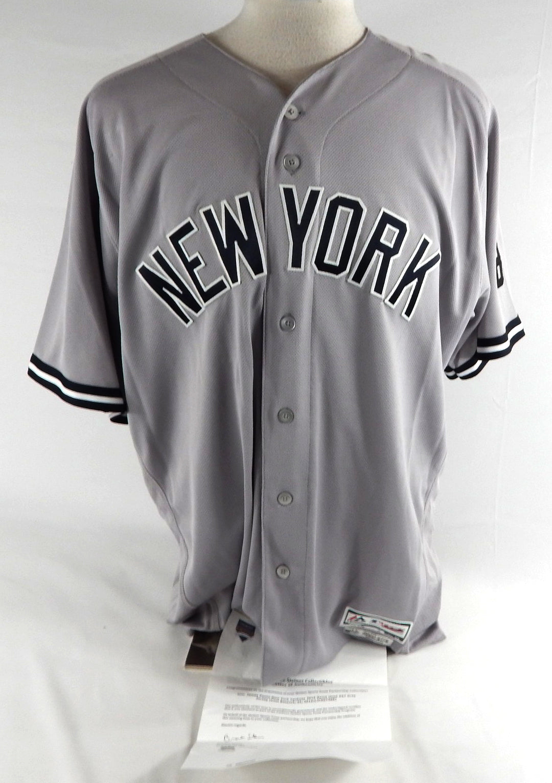 2016 New York Yankees James Pazos #67 Game Used Grey Jersey Yogi Berra 8 P 50 3