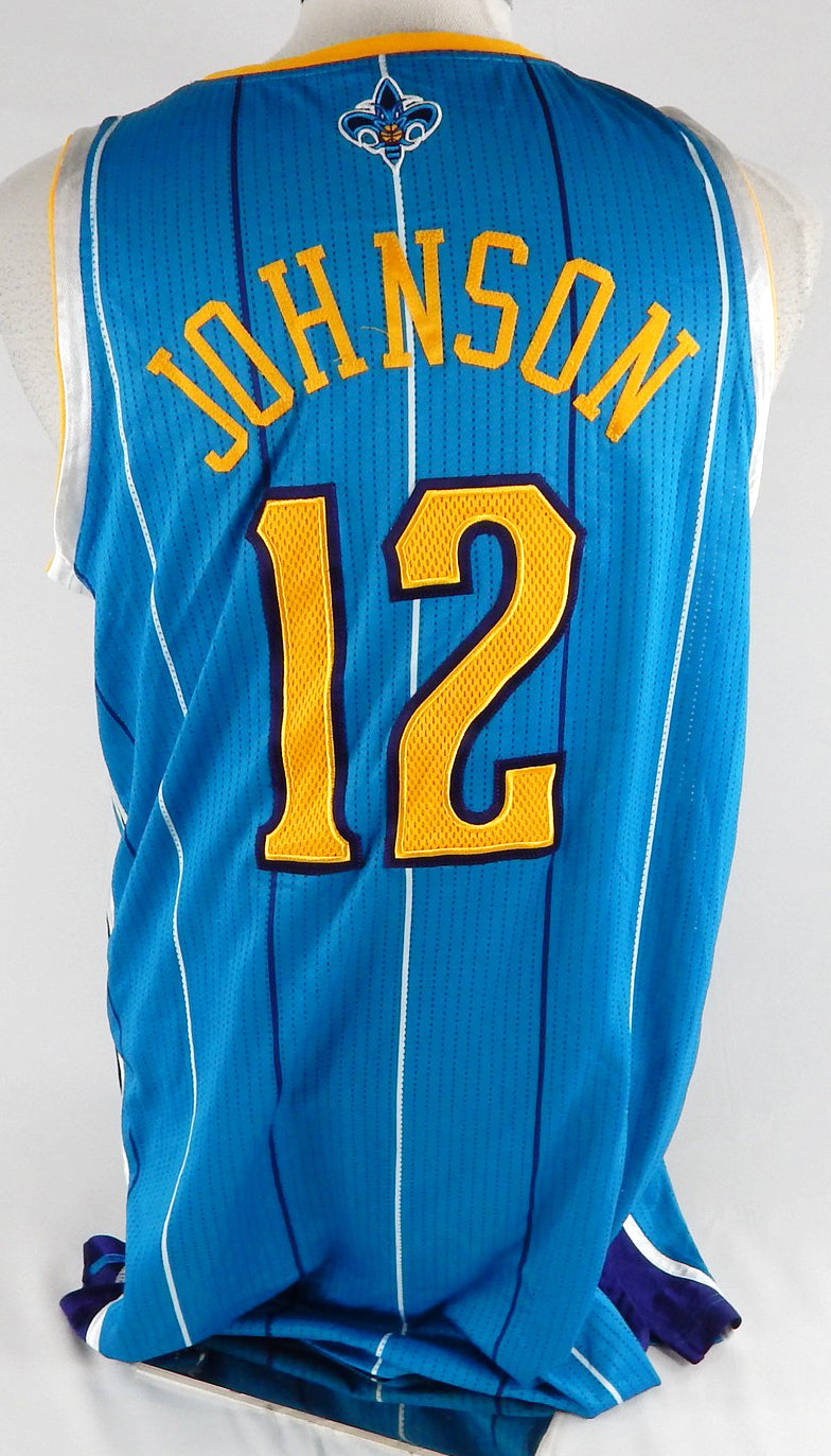 2011-12 New Orleans Hornets Trey Johnson #12 Game Issued Blue Jersey XL 154 Pic2
