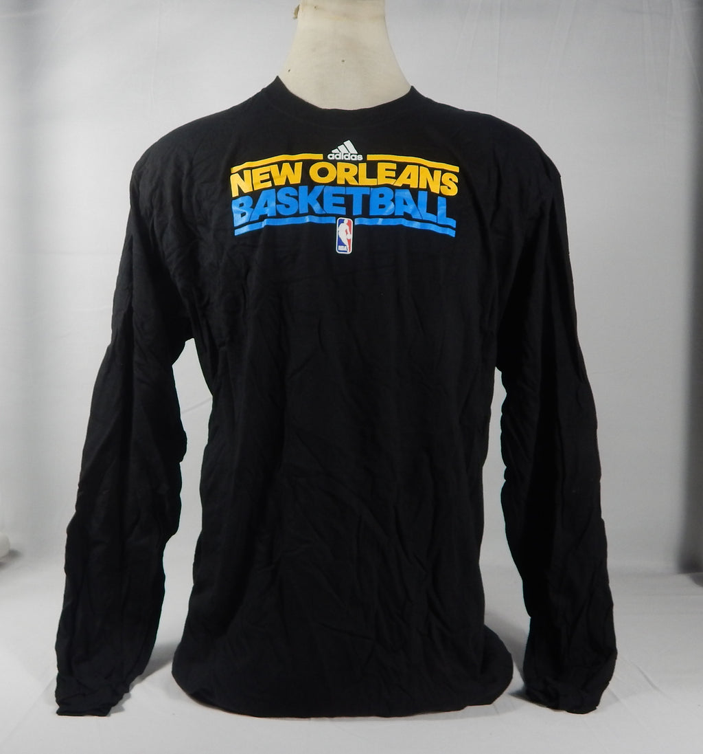 2011-12 New Orleans Hornets Team Issued Black Long Sleeve Training Shirt 2XLT 2S