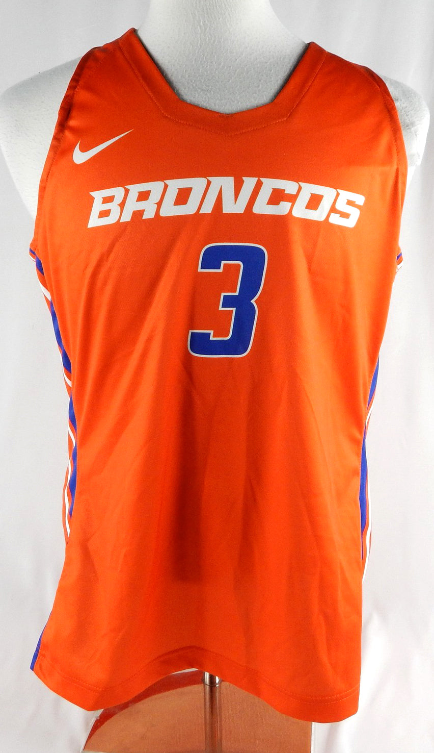 2021-22 Boise State Broncos #3 Game Used Orange Jersey Basketball XL 819
