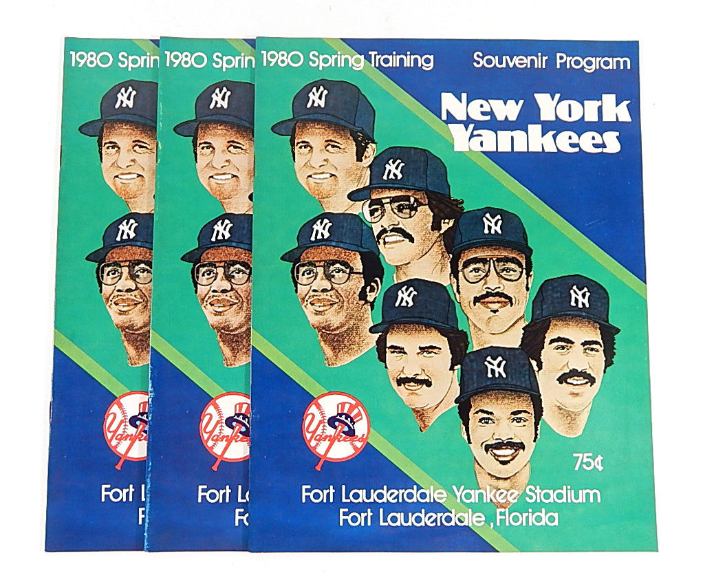 Lot of (3) 1980 New York Yankees Spring Training Programs