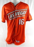 2024 Las Vegas Aviators Miguel Andujar #16 Game Used Orange Jersey 44 336