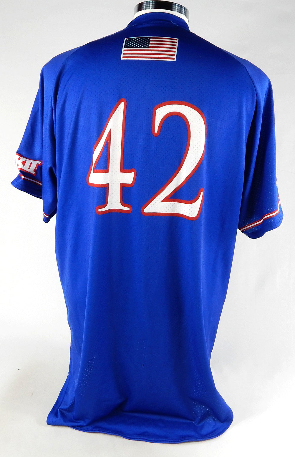 Kansas Jayhawks #42 Game Used Blue Jersey Baseball 42 098 Pic2