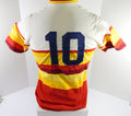 1980s IUPUI Metros #10 Game Used Yellow Red Baseball Jersey Sand Knit 40 DP52940