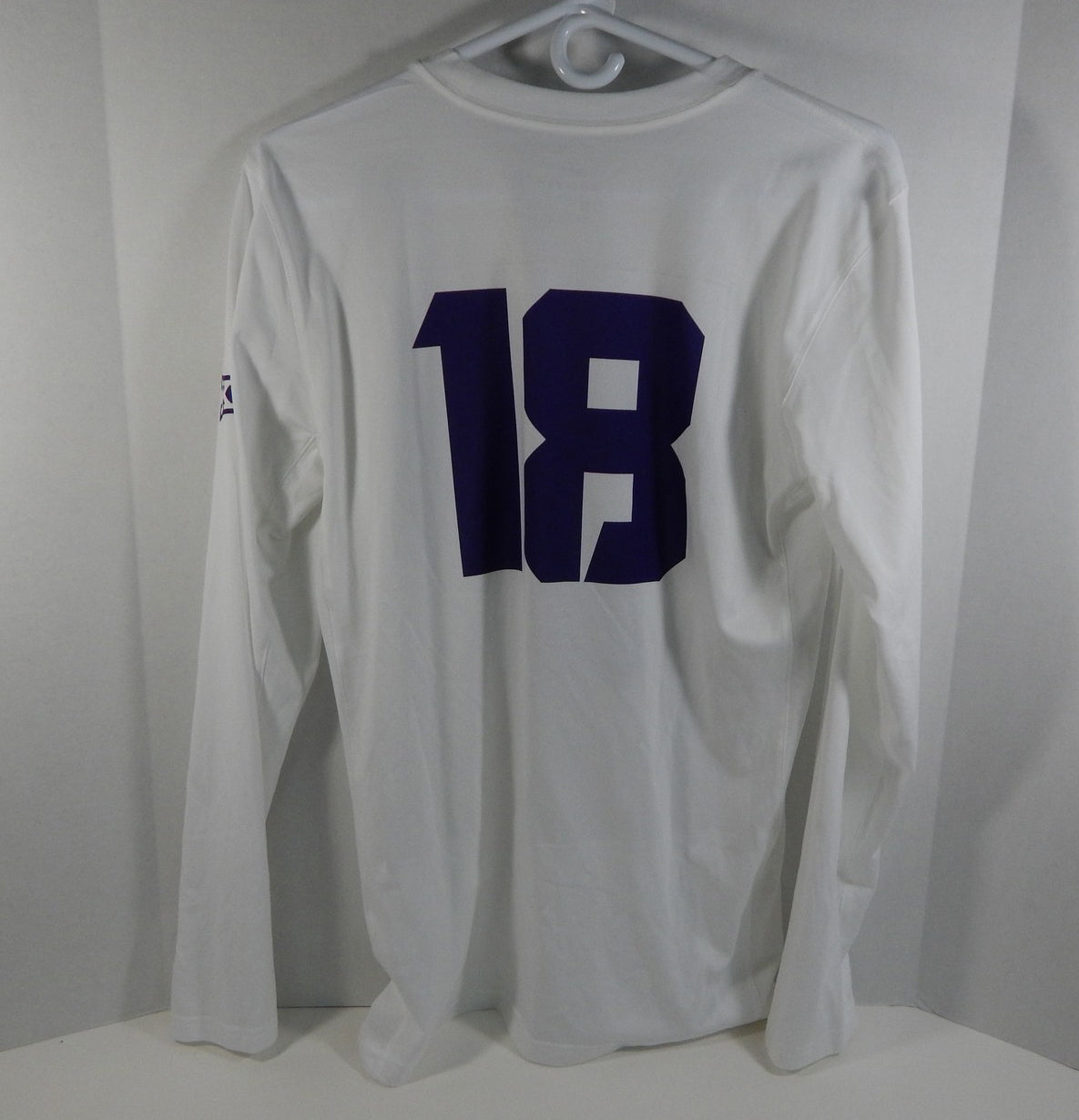 Texas Christian Uni TCU Horn Frogs #18 White Womens Soccer Game Used Jersey 39 Pic2