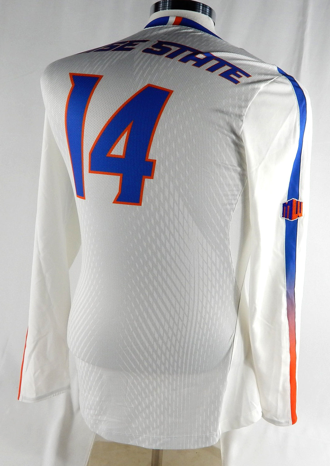 2018 Boise State Broncos #14 Game Used White Jersey Womens Volleyball M 823 Pic2