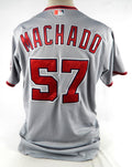 2021 Washington Nationals Andres Machado #57 Game Issued Pos Used Grey Jersey 4