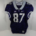 2015-18 Texas Christian TCU Horn Frogs #87 Game Issued Purple Frogskin Jersey 79