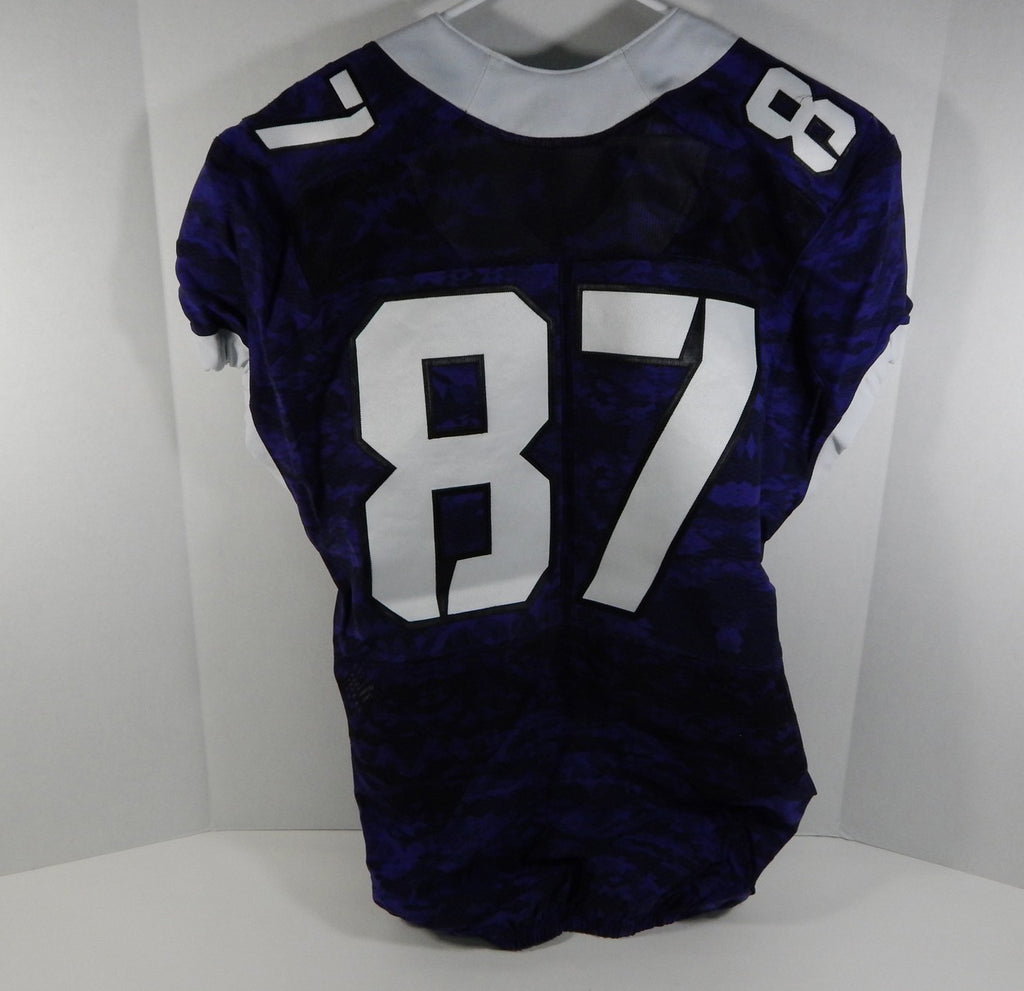 2015-18 Texas Christian TCU Horn Frogs #87 Game Issued Purple Frogskin Jersey 79 Pic2