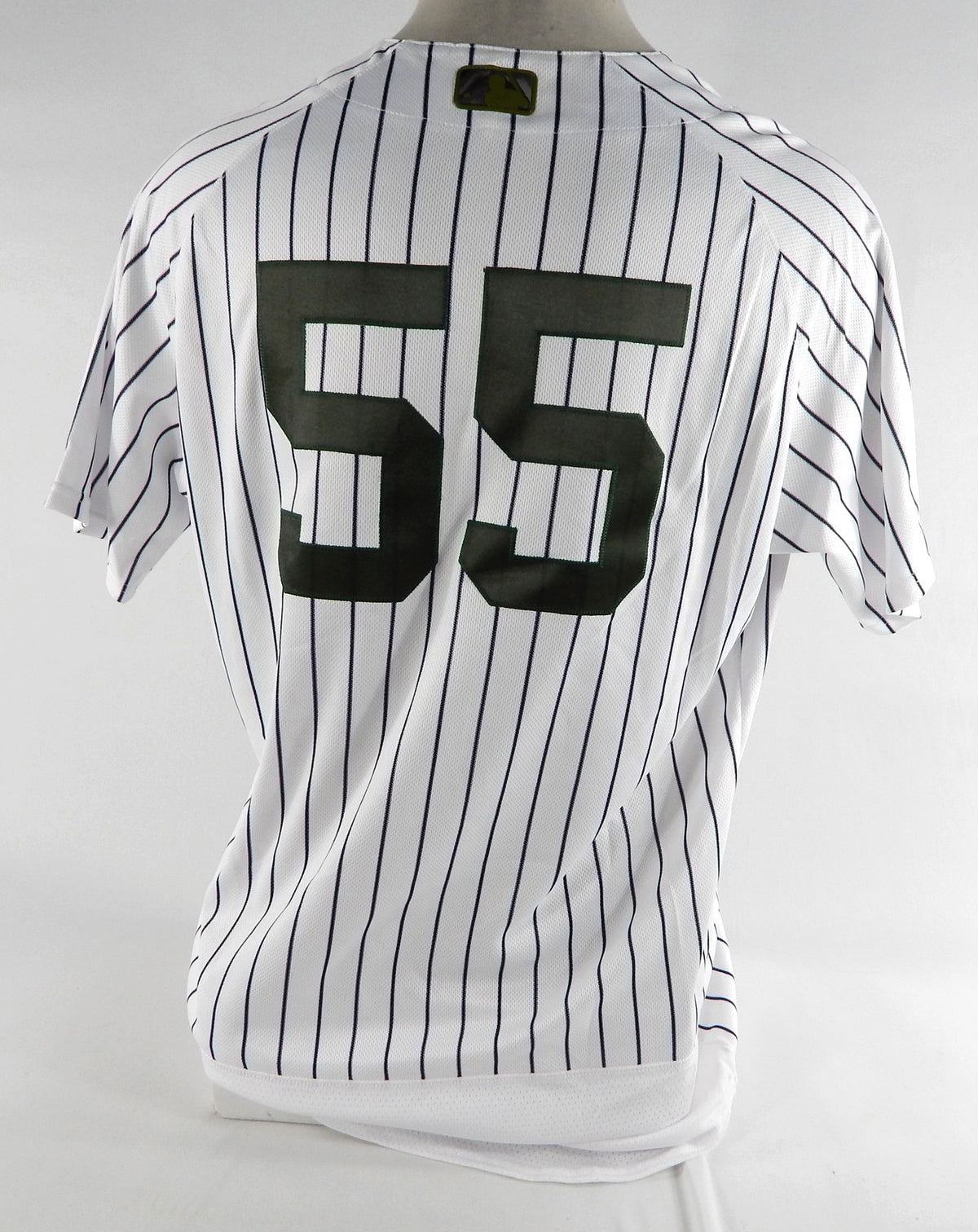 2017 New York Yankees Bryan Mitchell #55 Game Used White Jersey Memorial Day 4 Pic2