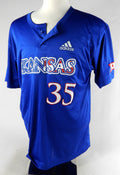 Kansas Jayhawks #35 Game Used Blue Jersey Baseball L 103