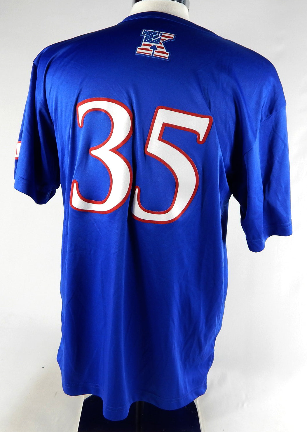 Kansas Jayhawks #35 Game Used Blue Jersey Baseball L 103 Pic2