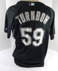 Florida Marlins Derrick Turnbow #59 Game Used Black Jersey BP ST XL DP53556