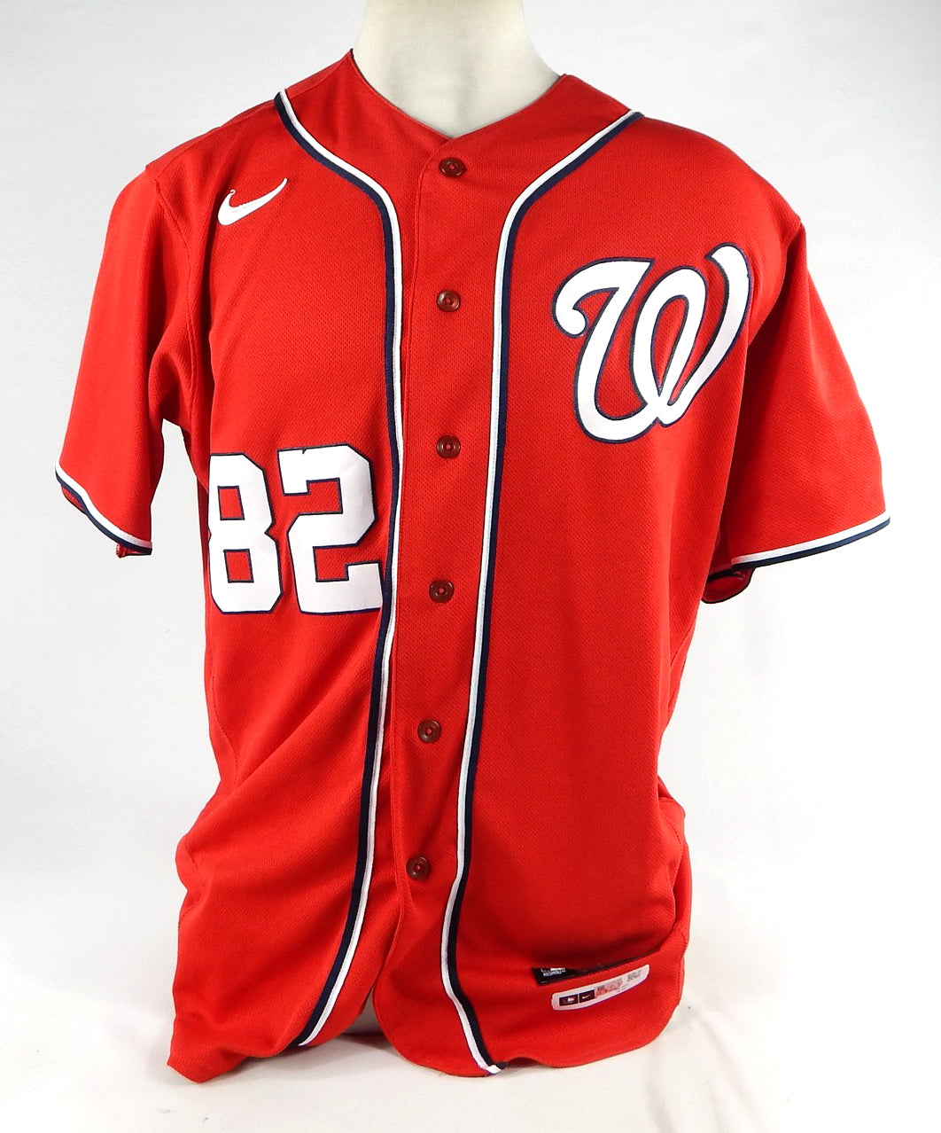 2023 Washington Nationals Brady Lindsly #82 Game Issued Pos Used Red Jersey 48 2 Pic2