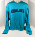 2015-16 Charlotte Hornets # Game Issued Teal Shooting Shirt 3XL2 DP08750