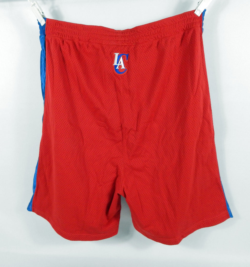 2000s Los Angeles Clippers #54 Game Used Red Shorts 46+2 813 Pic2
