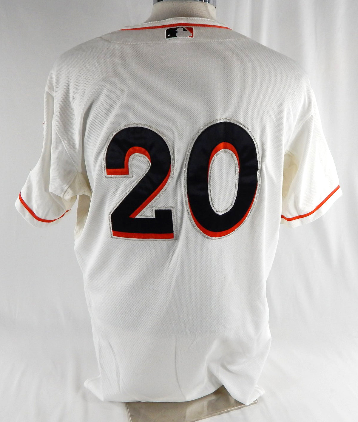2012-18 Miami Marlins #20 Game Used White Jersey 46 753 Pic2