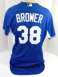 Kansas City Royals Jim Brower #38 Game Used Blue Jersey ST BP 48 DP39060