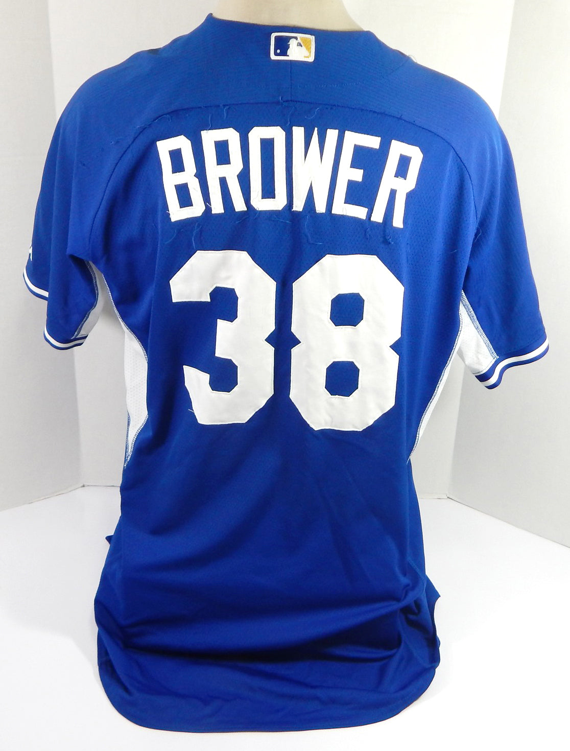 Kansas City Royals Jim Brower #38 Game Used Blue Jersey ST BP 48 DP39060