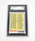 1978 Topps Baseball Checklist #435 SGC 98 = 10