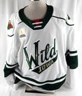 2020-21 Iowa Wild Pavel Novak #8 Game Used White Jersey Set 1 56 460
