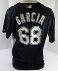 Florida Marlins Harvey Garcia #68 Game Used Black Jersey BP ST XL DP53563