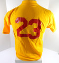 1980s IUPUI Metros #23 Game Used Yellow Baseball Jersey XL 951