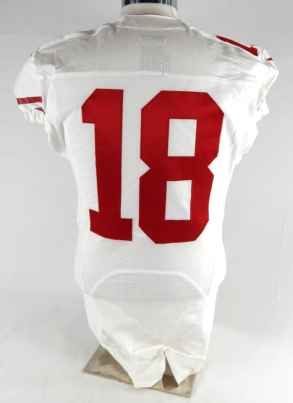 San Francisco 49ers DeAndre Smelter #18 Game Issued White Jersey NP Rem 65 2016 Pic2