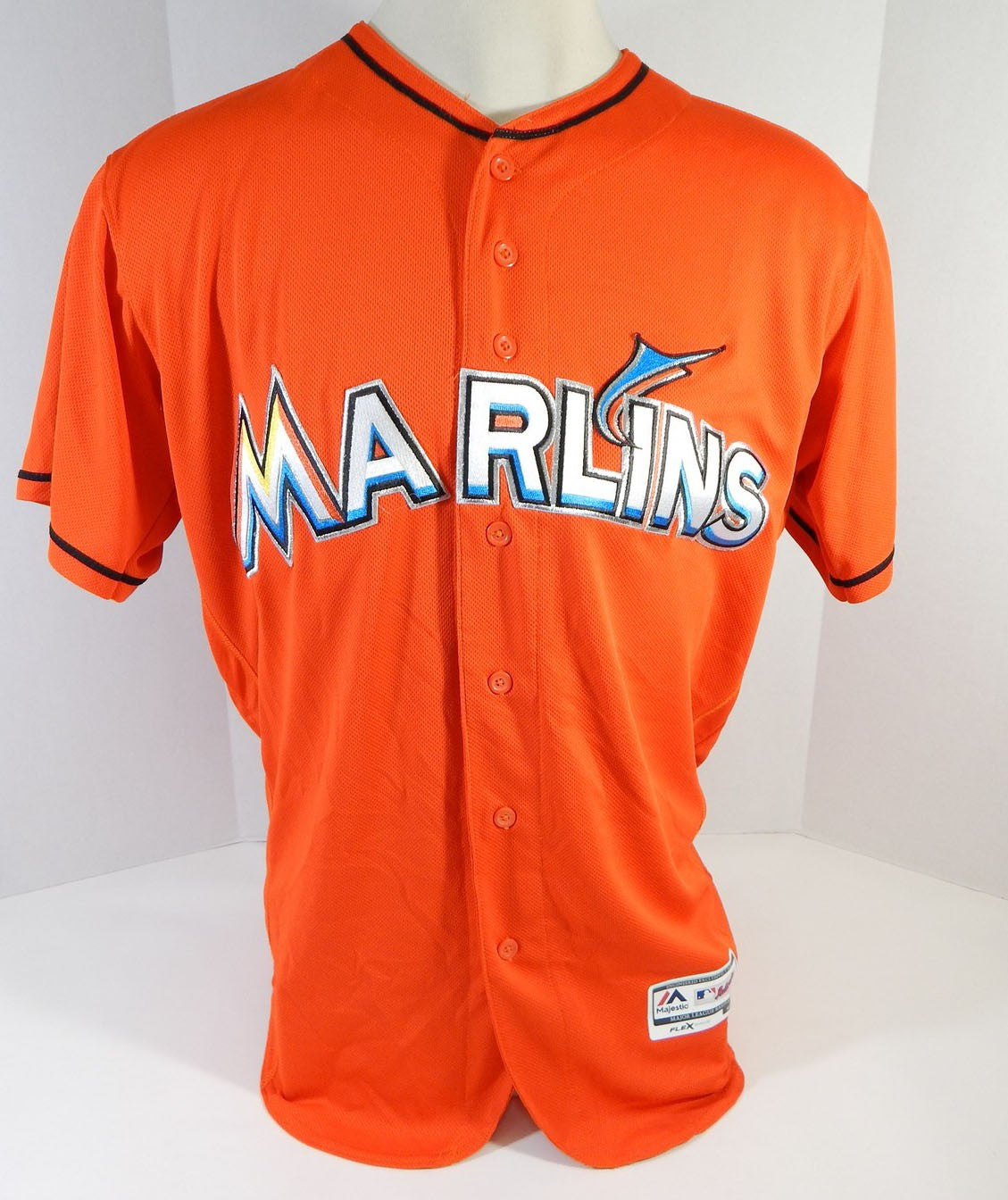 Miami Marlins Lee #15 Game Issued Orange Jersey DP13664 Pic2
