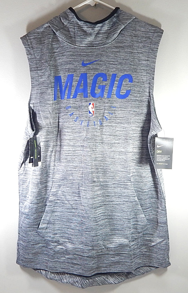 Orlando Magic Nike Dri-Fit Team Issued Sleeveless Hoodie Heather Large Tall