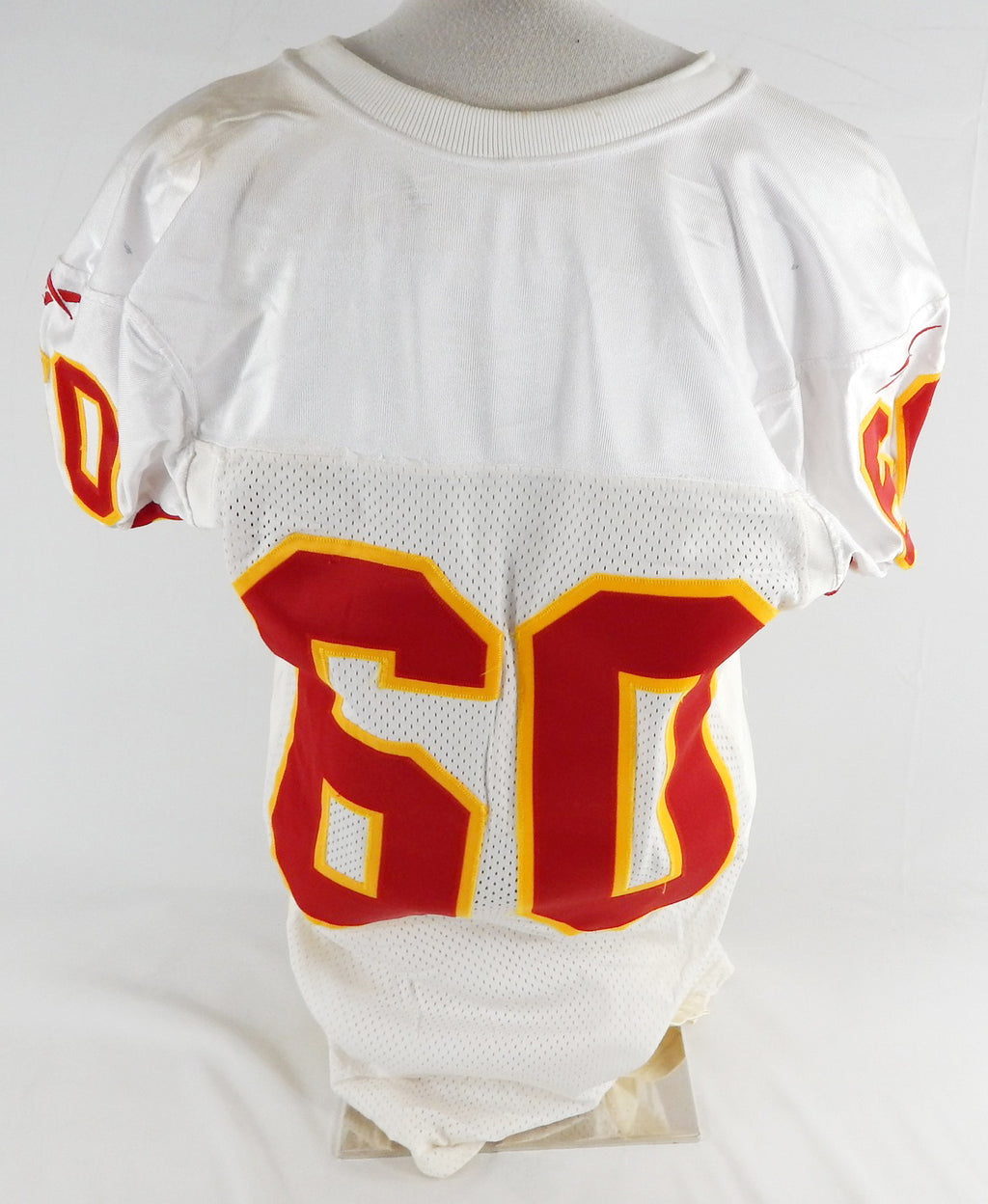 1997 Kansas City Chiefs #60 Game Issued Pos Used White Jersey NP Rem 46 006 Pic2