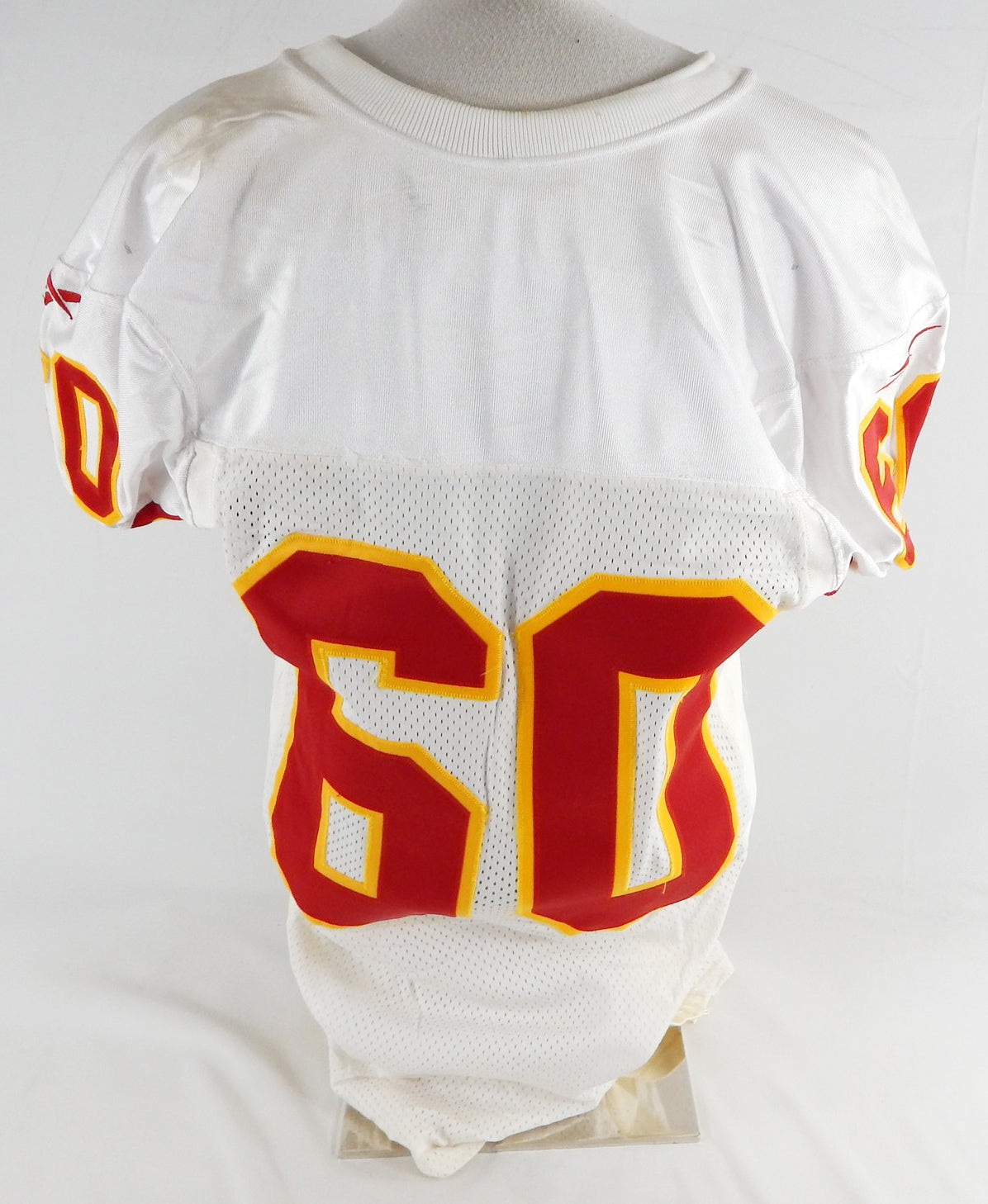 1997 Kansas City Chiefs #60 Game Issued Pos Used White Jersey NP Rem 46 006 Pic2