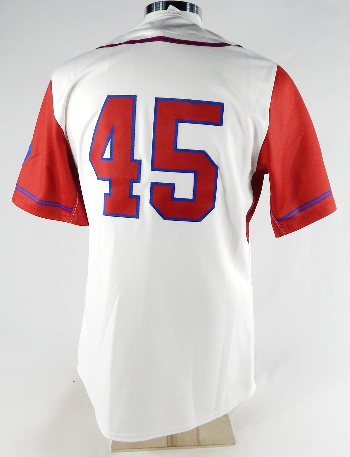 2022 Kansas Jayhawks #45 Game Used White Jersey Buck O'Neil Patch Baseball 42 14 Pic2