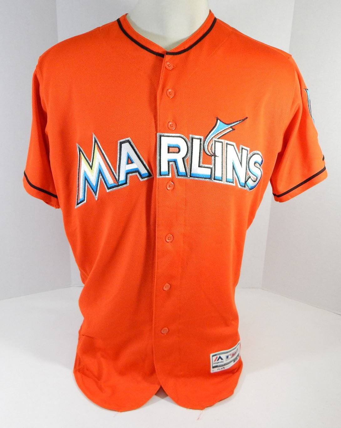 Miami Marlins Dustin Beggs #73 Game Used Orange Jersey DP13668 Pic2