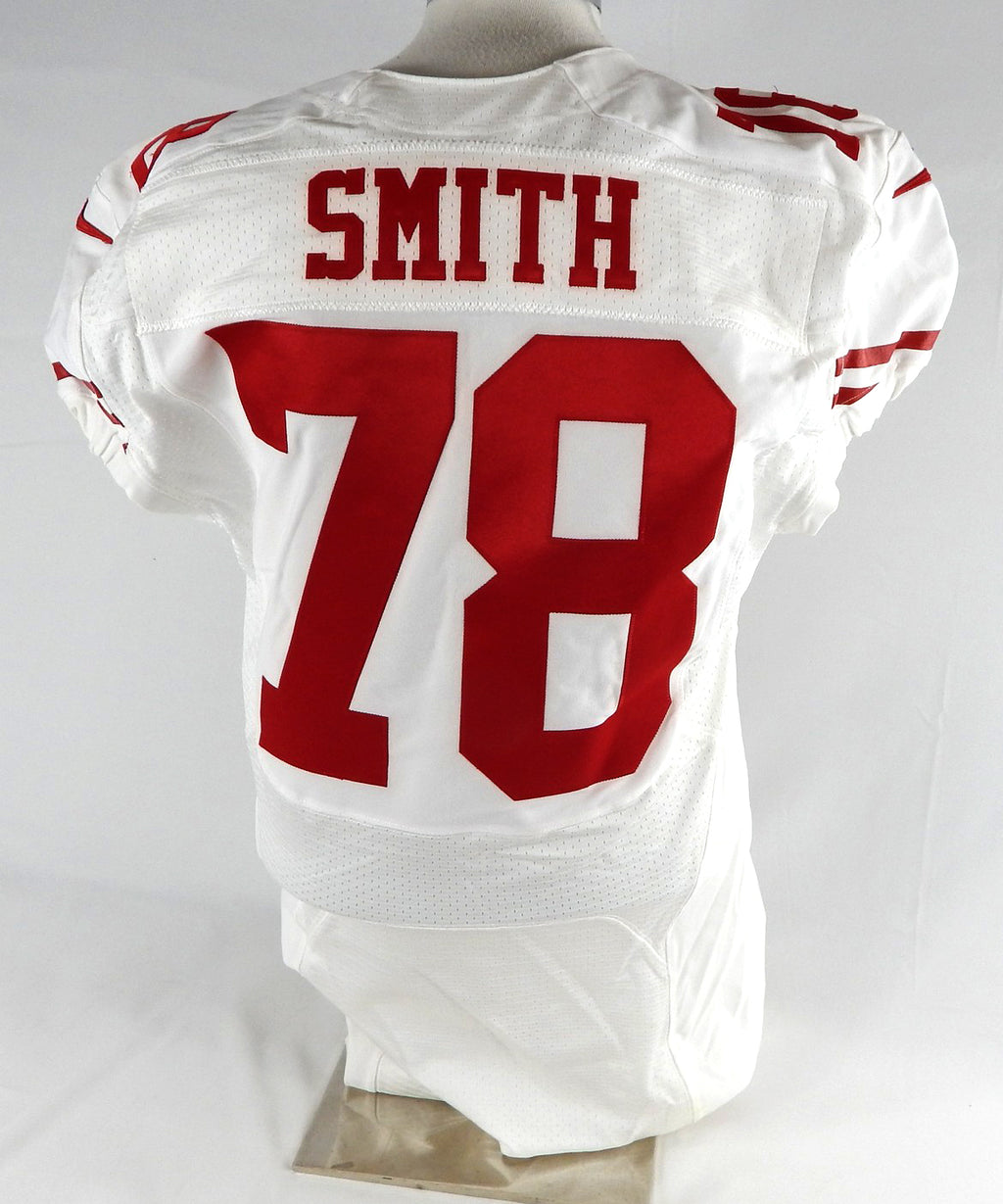 2016 San Francisco 49ers Smith #78 Game Issued White Jersey 46 167 Pic2
