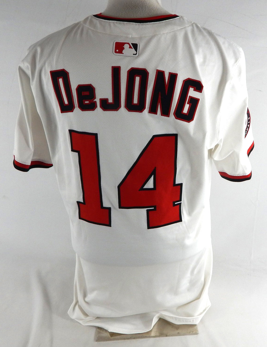 2025 Washington Nationals Paul DeJong #14 Game Issued Pos Used White Jersey 6 Pic2