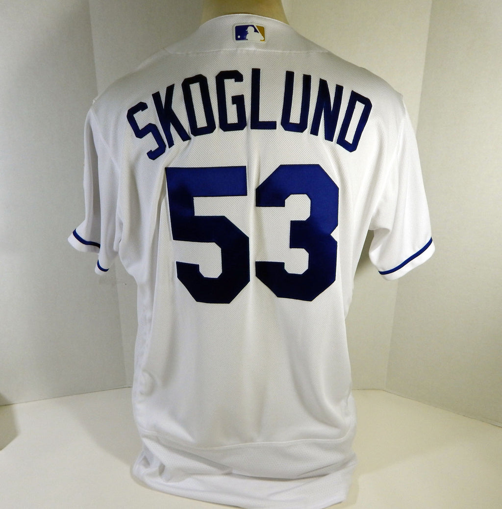 2020 Kansas City Royals Eric Skoglund #53 Game Issued White Jersey DG Patch 07 Pic2