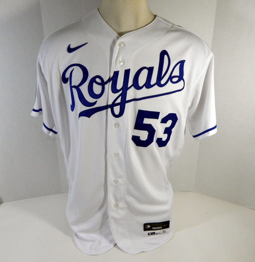 2020 Kansas City Royals Eric Skoglund #53 Game Issued White Jersey DG Patch 08 Pic2