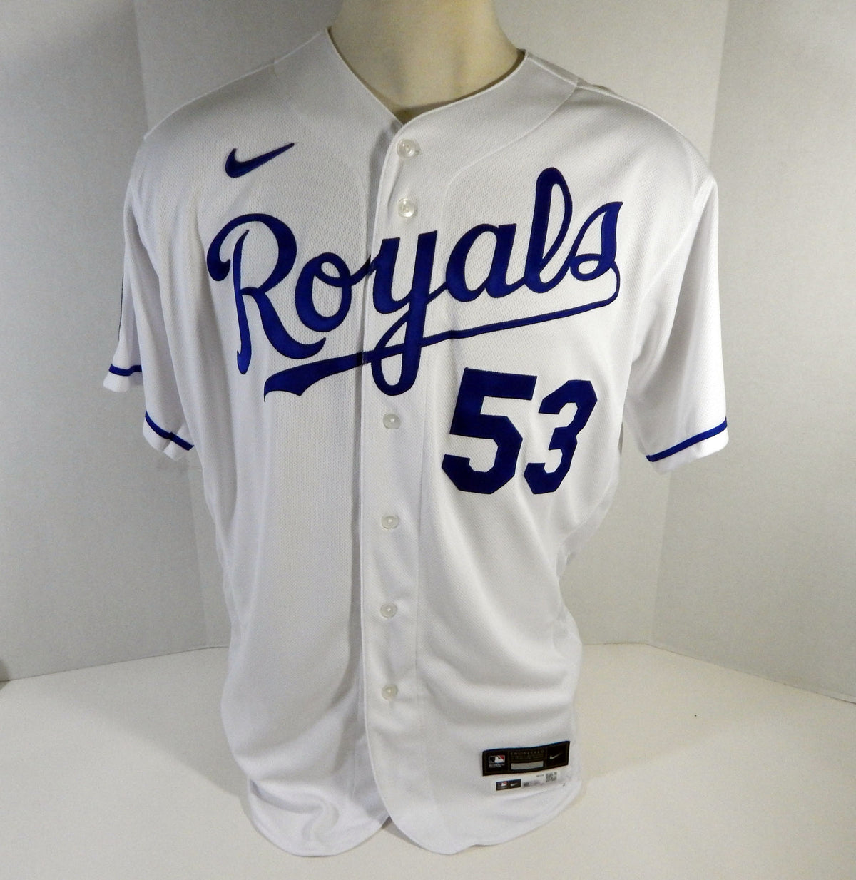 2020 Kansas City Royals Eric Skoglund #53 Game Issued White Jersey DG Patch 08 Pic2