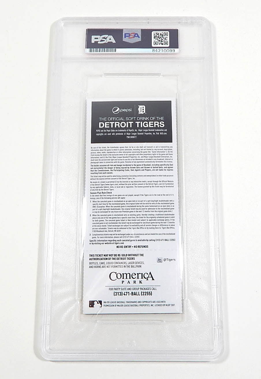 Miguel Cabrera Signed 2013 Detroit Tigers Full Ticket Auto Autograph PSA/DNA Pic2