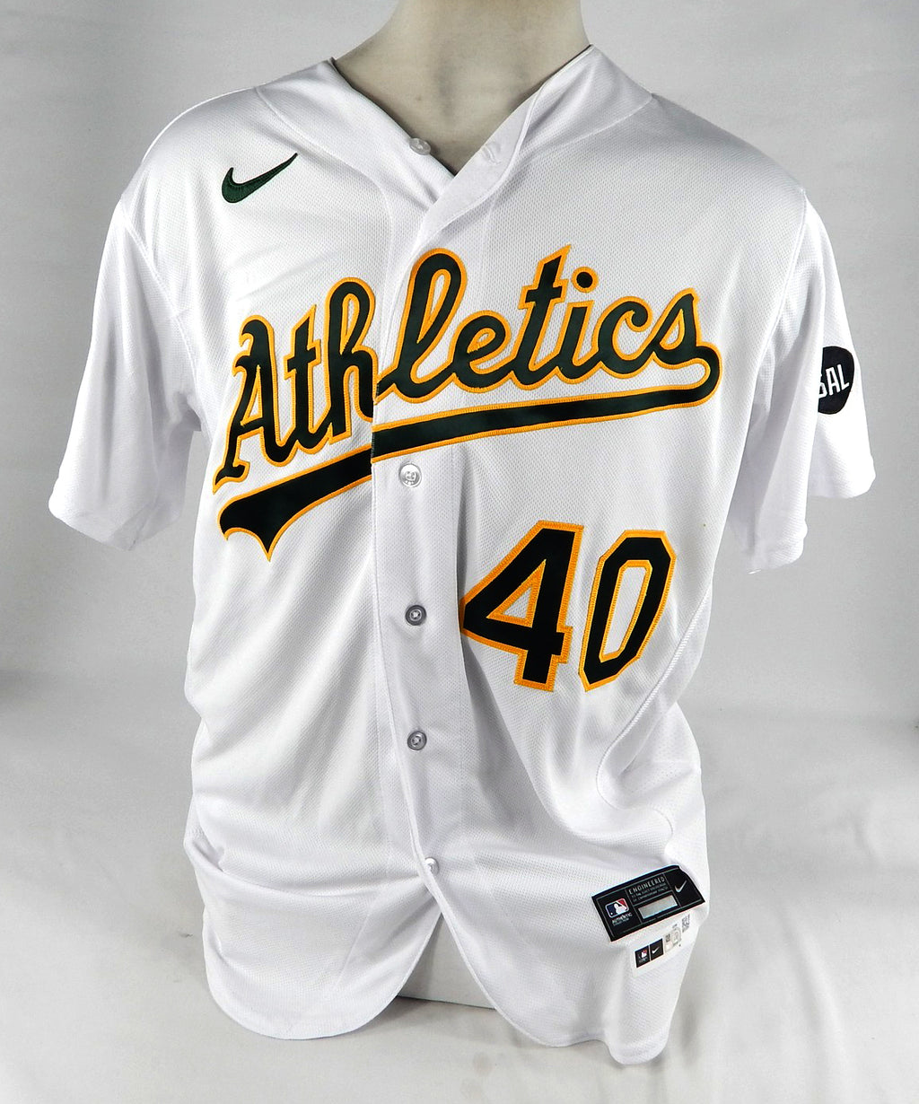 2023 Oakland Athletics Yacksel Rios #40 Game Issued White Jersey Sal Vida P 46 5