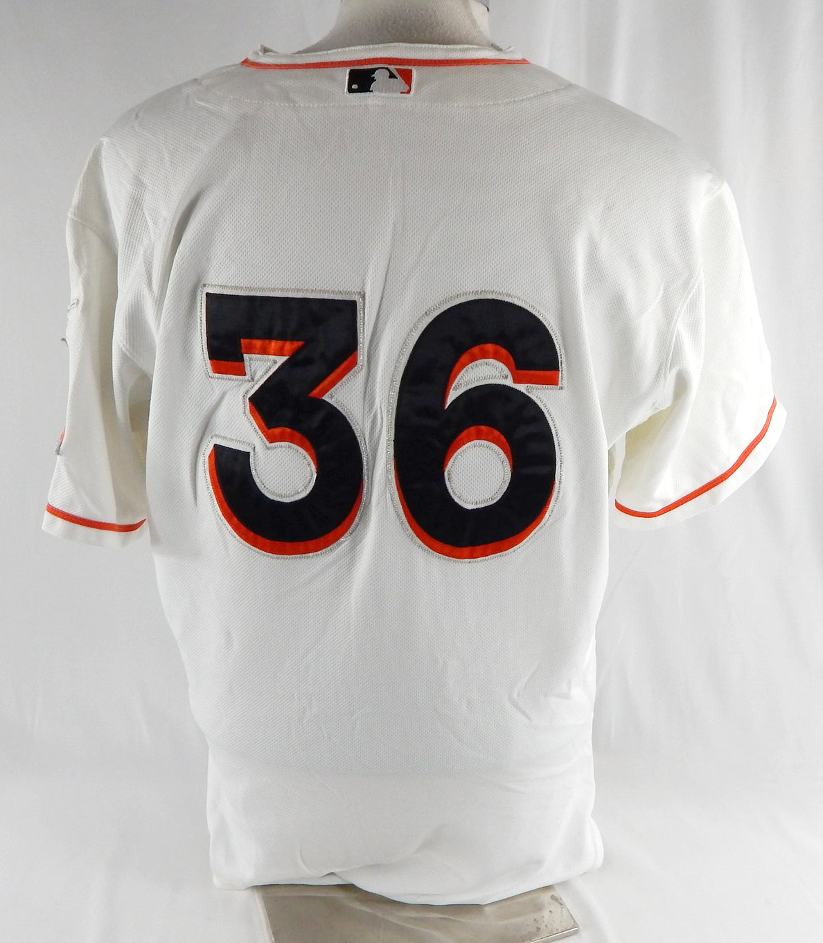 2012-18 Miami Marlins #36 Game Used White Jersey 48 760 Pic2