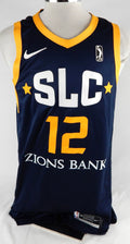 2019-20 Salt Lake City Stars Hudson #12 Game Issued Navy Jersey 48 170