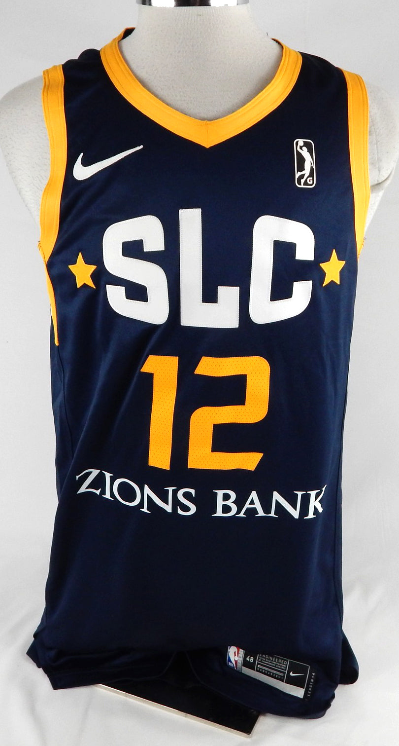 2019-20 Salt Lake City Stars Hudson #12 Game Issued Navy Jersey 48 170