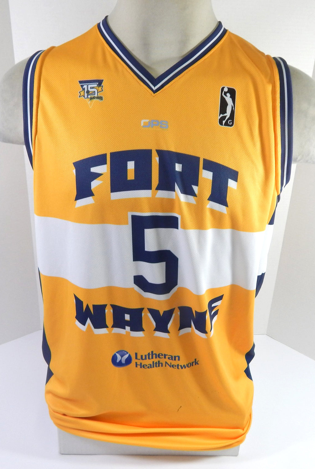 Fort Wayne Mad Ants #5 Game Issued Yellow Jersey 15 Year G-Leagye L DP55842