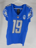 2023 Detroit Lions Trey Quinn #19 Game Issued Blue Jersey 90th Patch 38+4 953