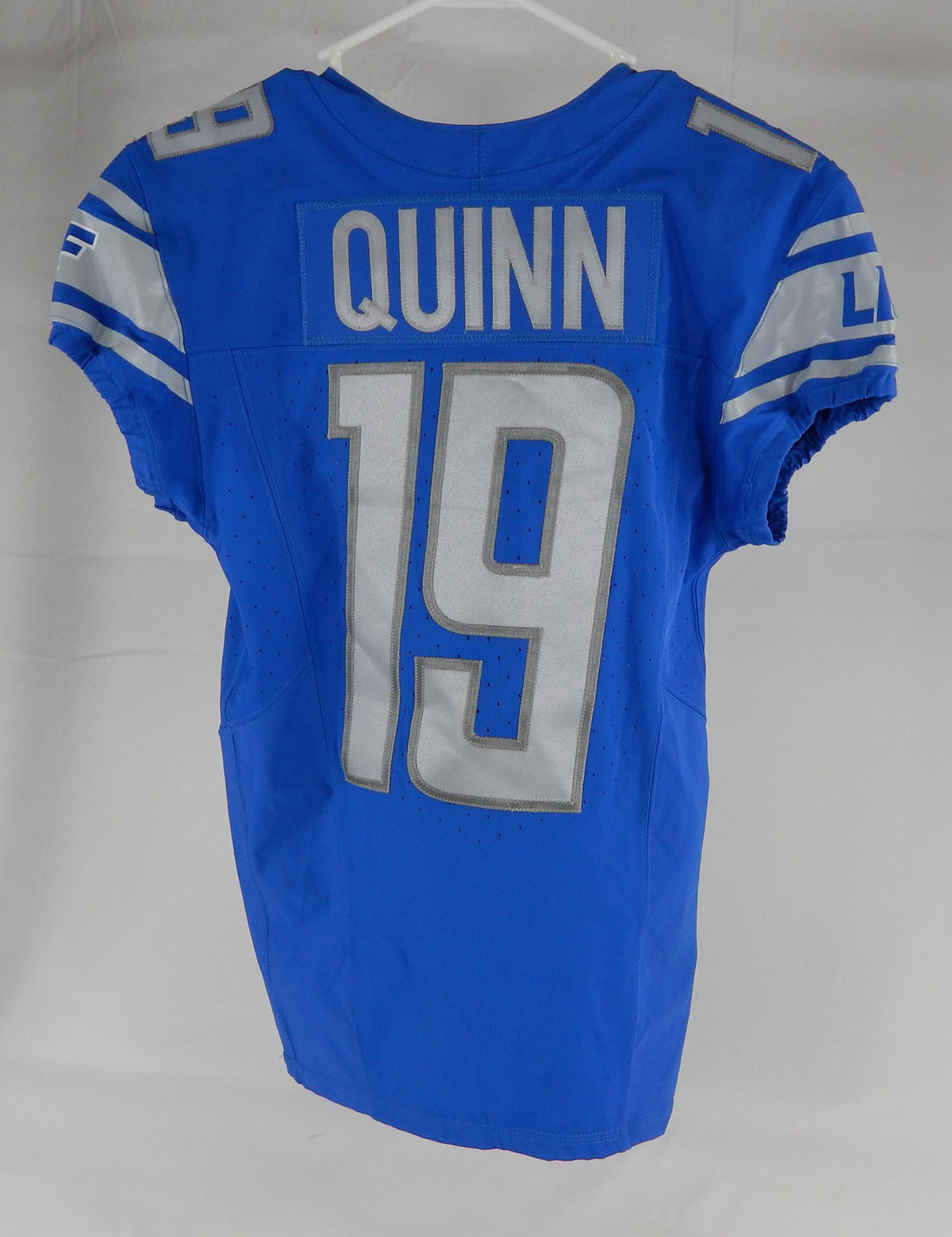 2023 Detroit Lions Trey Quinn #19 Game Issued Blue Jersey 90th Patch 38+4 953 Pic2