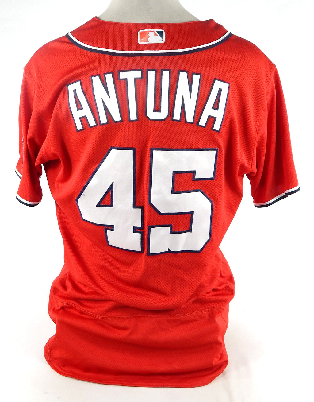 2021 Washington Nationals Yasel Antuna #45 Game Issued Pos Used Red Jersey 46 56
